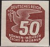 Germany - 1940 - Fauna - 50 H - Castaño - Fauna, Bohemia, Pigeon - Scott P18 - Bohmen und Mahren Cechy a Moravia Carrier Piegon - 0